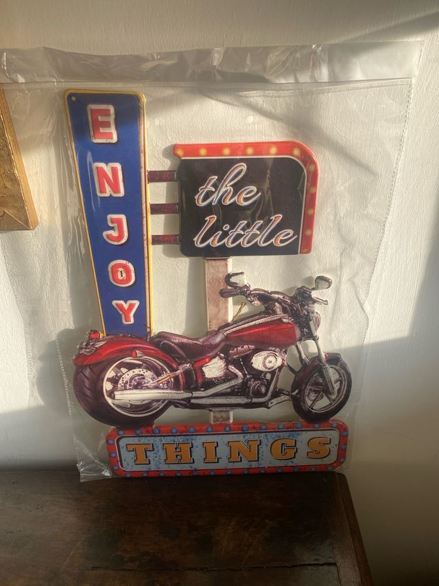 poster in metallo moto