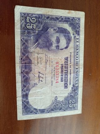 Billete 25 pesetas