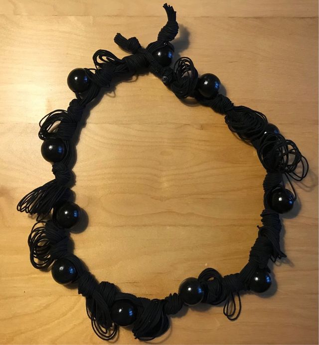 collana corda e legno