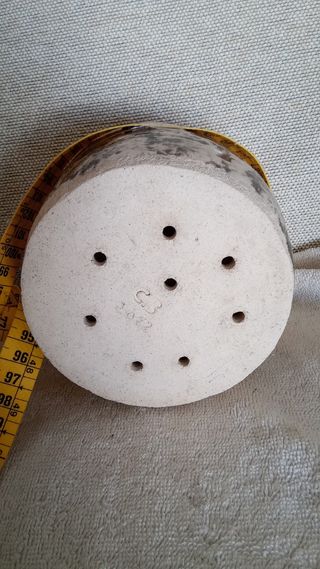 Maceta artesanal para orquídeas en gres