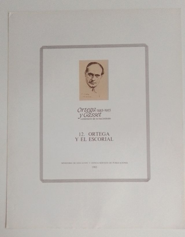 Ortega y Gasset.1983-1955.