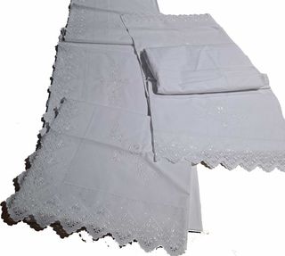 Sábanas,100% algodón. Cama 150 cm. O, 160 cm. anch