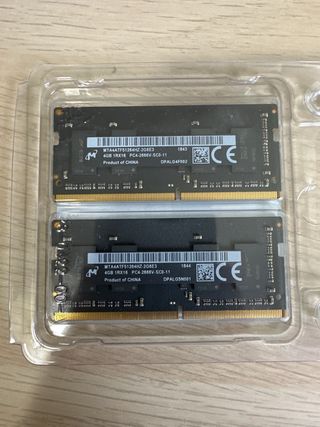8gb ram 2666Mhz ddr4 2 modulos de 4gb