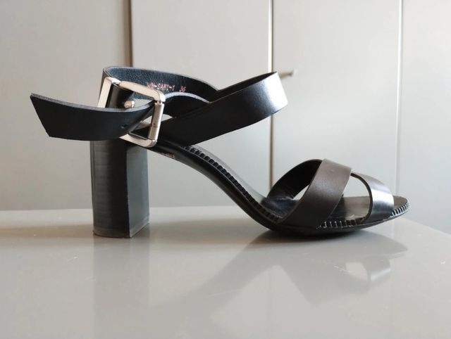 Sandali neri in pelle Carlo Pazolini