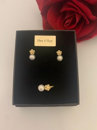 Conjunto comunión en Oro 18k