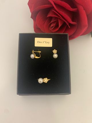 Conjunto comunión en Oro 18k