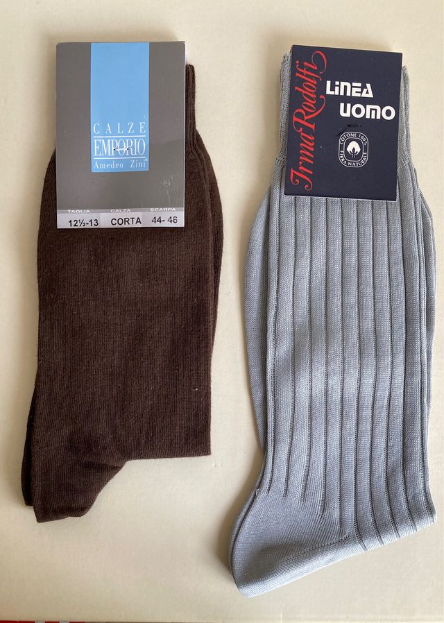 Calze classiche uomo marrone e grigio perla