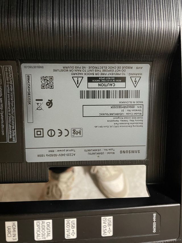 Despiece SAMSUNG UE49KU6670