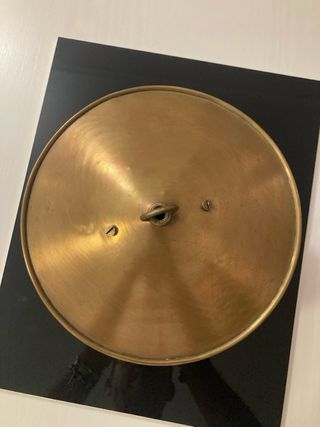 lanterna artigianale in ottone e vetro anni 70