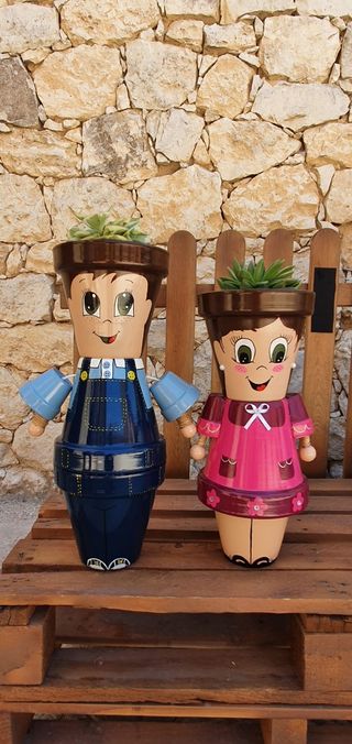Muñecos macetas