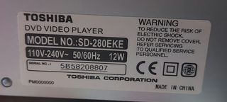 Fuente y placa Toshiba DVD player