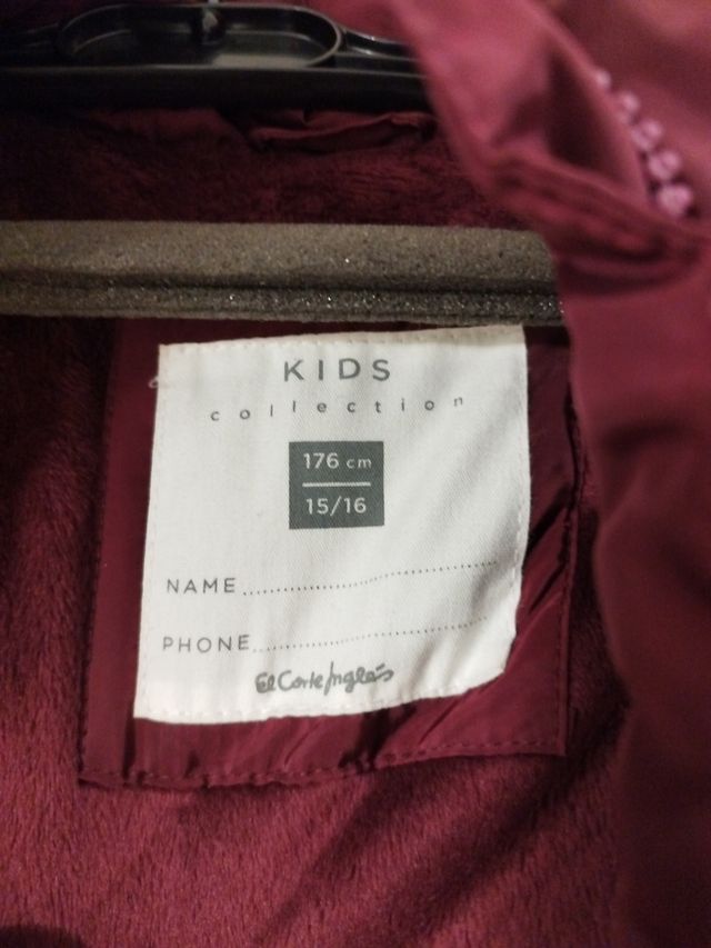 Chaqueton chica color guinda