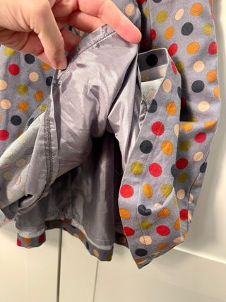 Falda corta tablas Kling talla S algodón y forro.