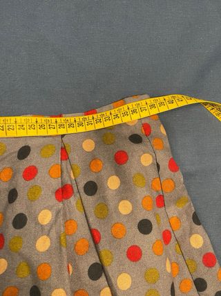 Falda corta tablas Kling talla S algodón y forro.