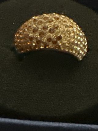 anillo, plata con piedras Swarovski