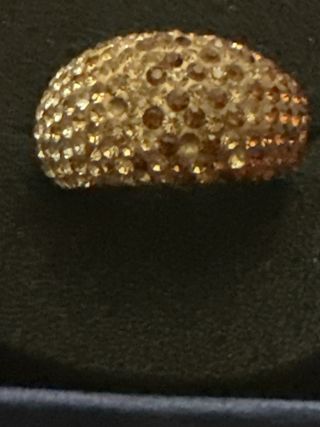 anillo, plata con piedras Swarovski