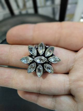 Anillo de plata con cuarzo