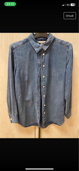 camicia effetto jeans