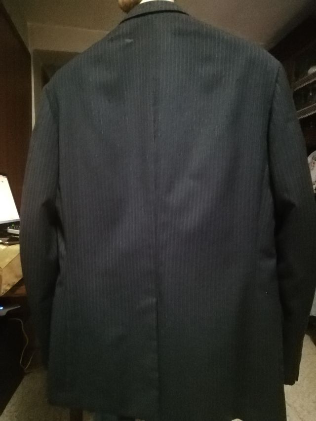 Giacca elegante invernale Uomo col. blu gessato