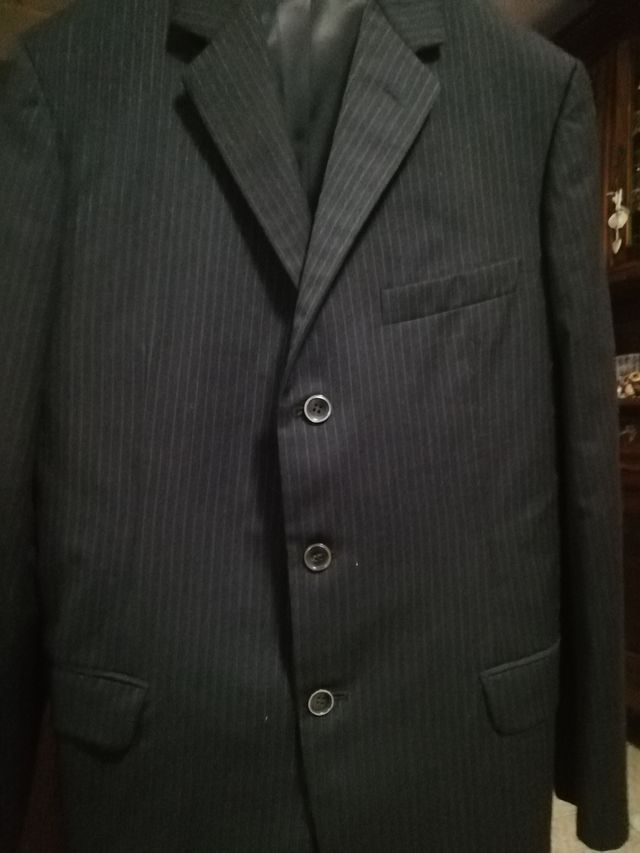 Giacca elegante invernale Uomo col. blu gessato