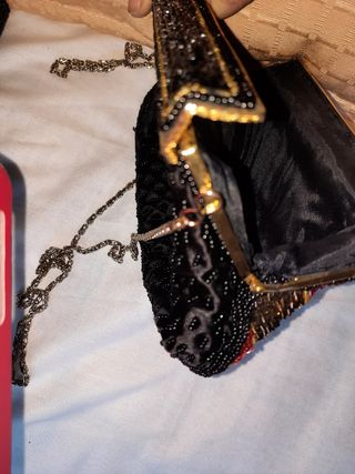 BOLSO , CINTURON Y  MONEDERO DE FIESTA  VINTAGE