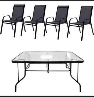 CONJUNTO MESAS Y SILLAS TERRAZA