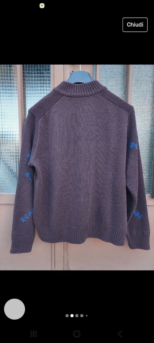 Maglione cardigan marrone vintage