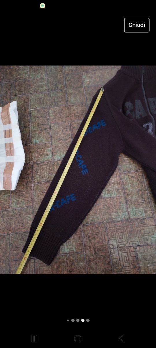 Maglione cardigan marrone vintage