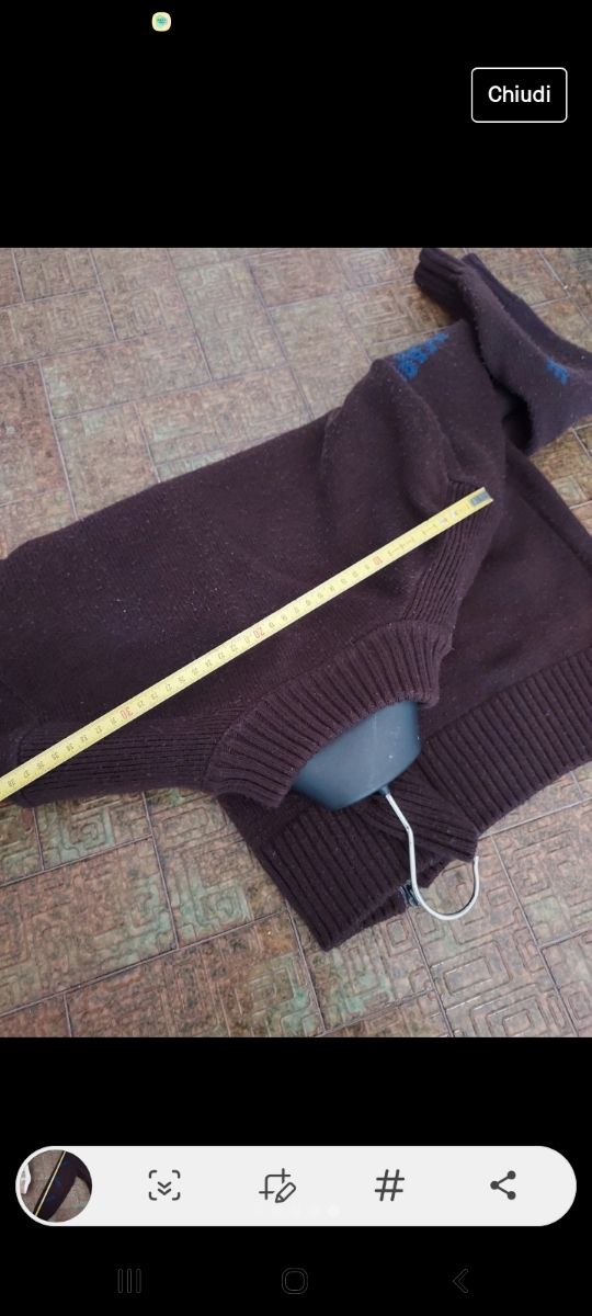 Maglione cardigan marrone vintage