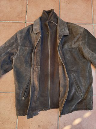 Chaqueta de piel de ante 