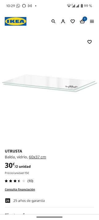 balda vidrio ikea metod