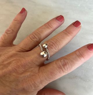 Anello argento indiano regolabile