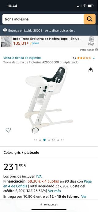 Trona zuma Inglesina