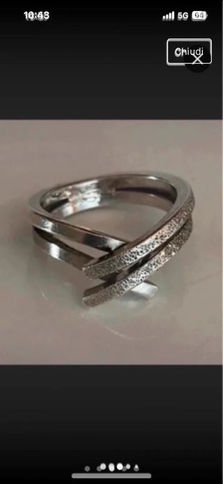 Anello argento lavorato