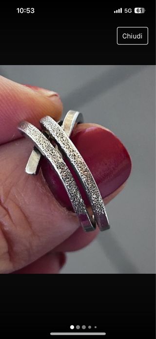 Anello argento lavorato