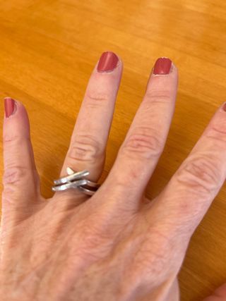 Anello argento lavorato