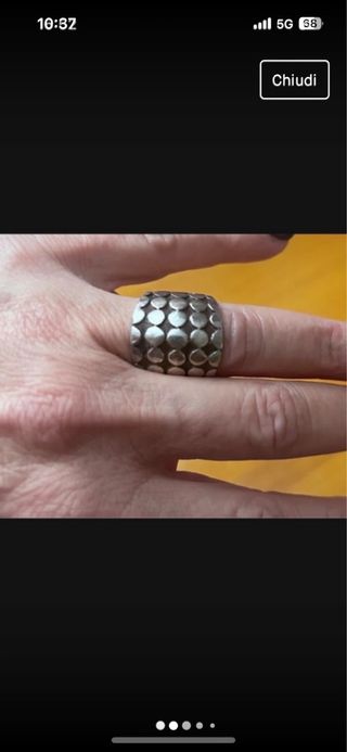 Anello argento lavorato unisex