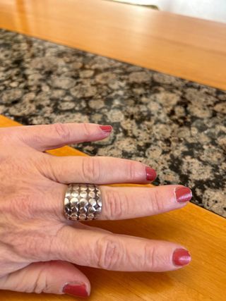 Anello argento lavorato unisex