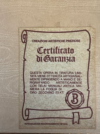 Litografia su foglia d’oro, anni ‘50