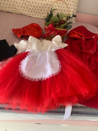 Diafraz caperucita roja talla 3/4 años