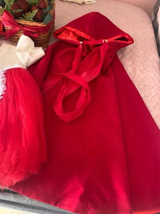 Diafraz caperucita roja talla 3/4 años