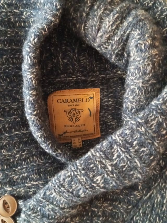 Jersey azul jaspeado. Marca Caramelo