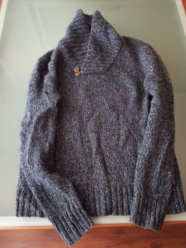 Jersey azul jaspeado. Marca Caramelo