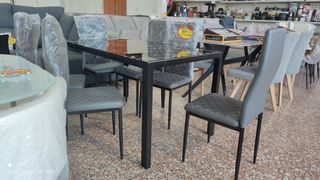 Juego de 4 sillas polipiel
