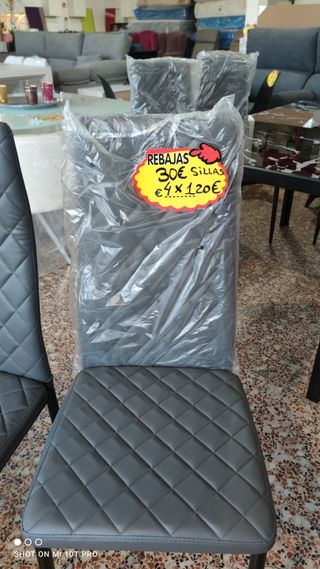 Juego de 4 sillas polipiel