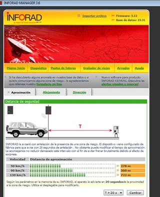 Avisador radar.
