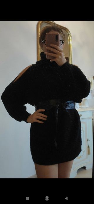 Vestito in maglia nero