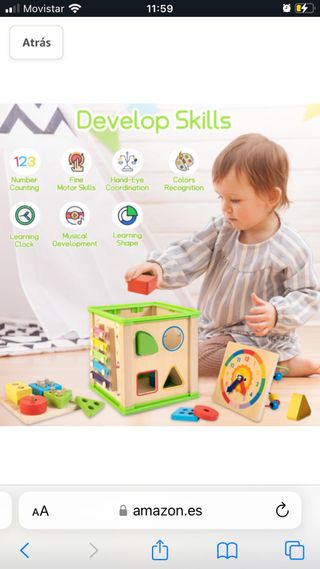 Cubo bebé madera multiactividades