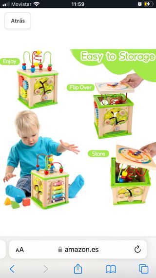 Cubo bebé madera multiactividades