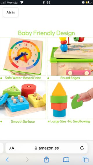 Cubo bebé madera multiactividades